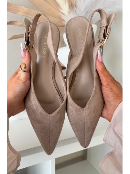 Women's Ballerinas With Clasp Beige Tanelia