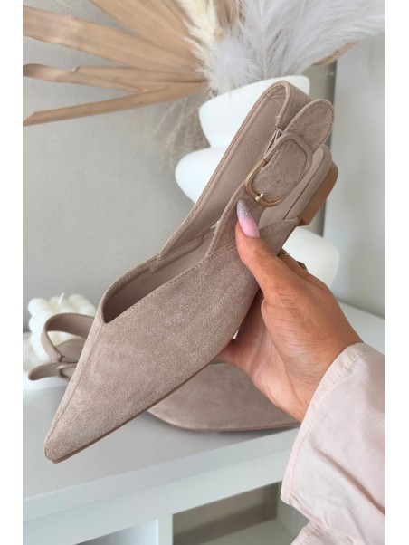 Women's Ballerinas With Clasp Beige Tanelia