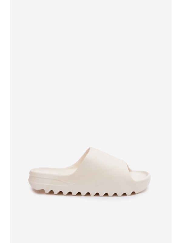 Women's Slides on Platform Ecru Olyria