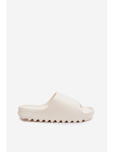 Women's Slides on Platform Ecru Olyria