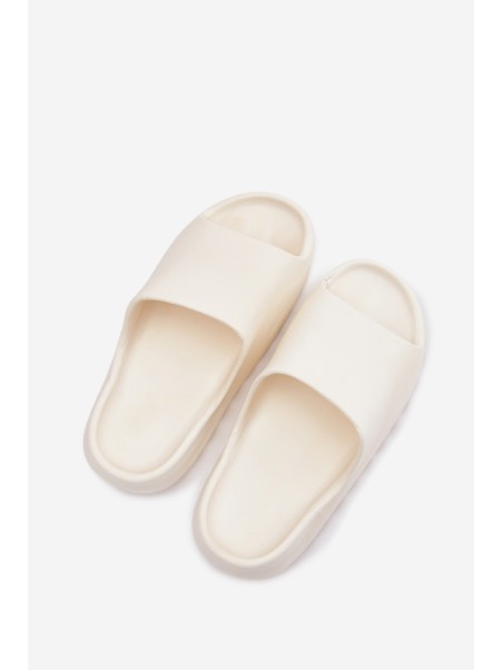 Women's Slides on Platform Ecru Olyria