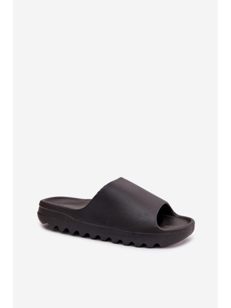 Women's Platform Slides Black Olyria