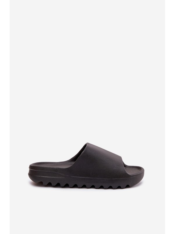 Women's Platform Slides Black Olyria