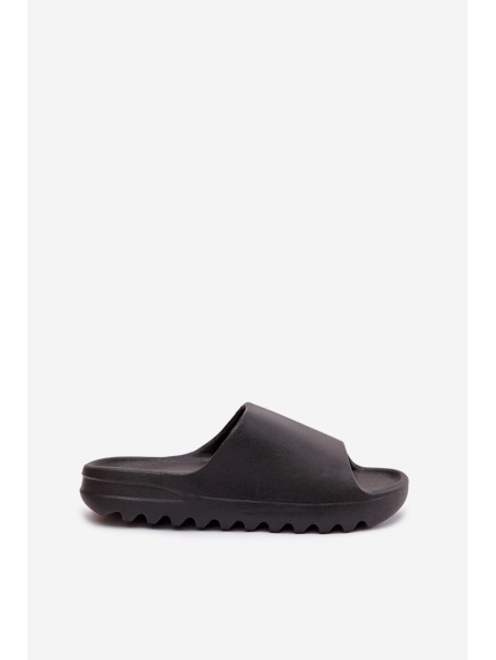 Women's Platform Slides Black Olyria