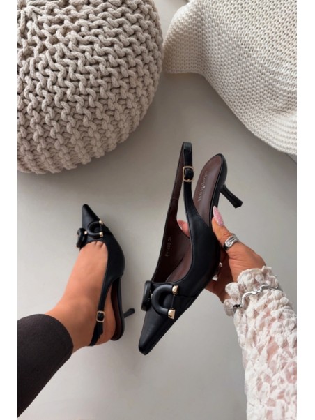 Women's High Heel Sandals with Decorative Detail Black Brienne