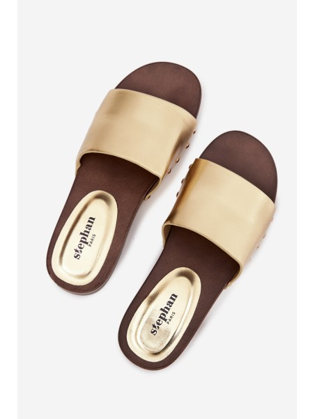 Women's Slides with Golden Clamps Terissa