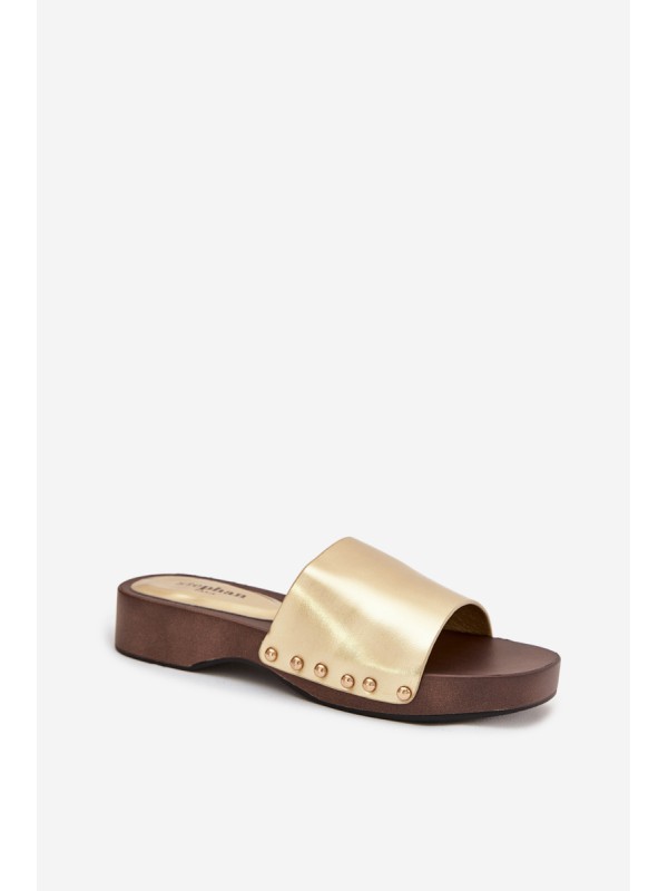 Women's Slides with Golden Clamps Terissa