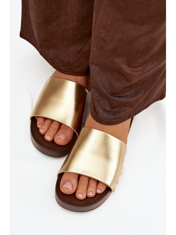 Women's Slides with Golden Clamps Terissa