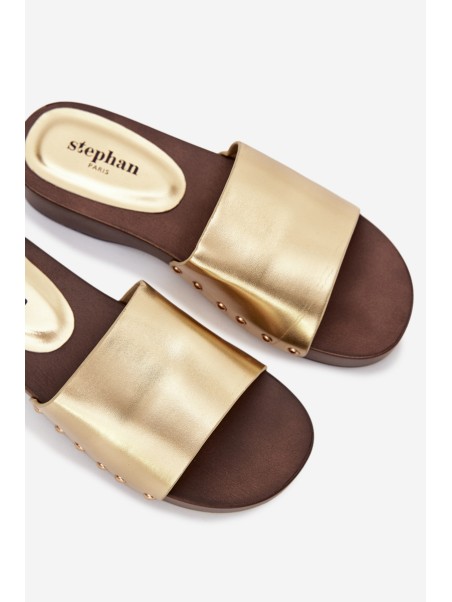 Women's Slides with Golden Clamps Terissa