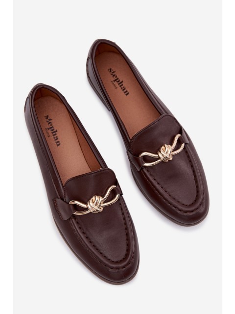 Women's Loafers with Decorative Detail Chocolate Raisins 2