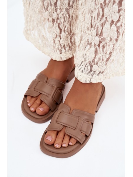 Women's Flat Sandals Dark Beige Lorania