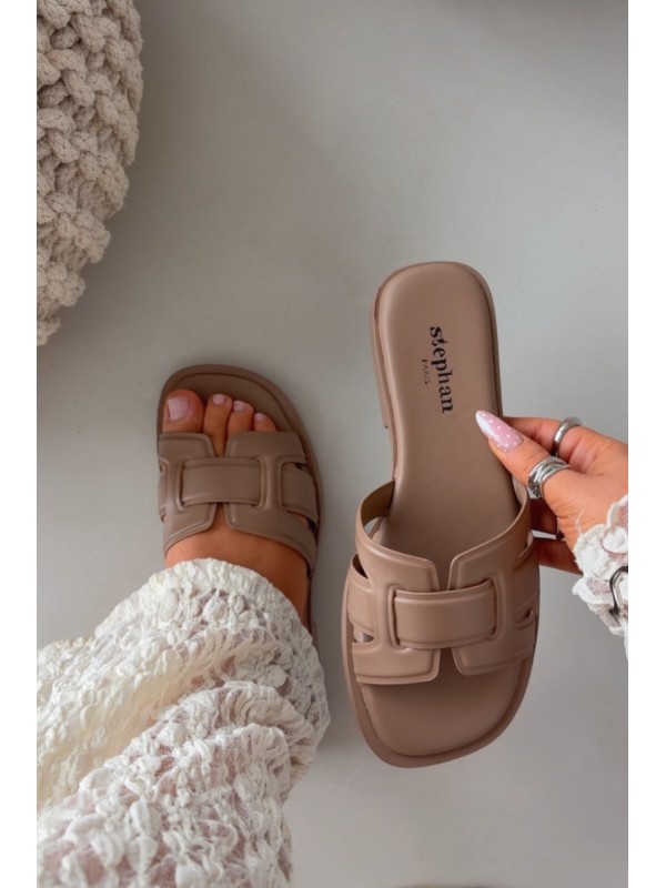 Women's Flat Sandals Dark Beige Lorania