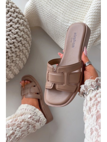 Women's Flat Sandals Dark Beige Lorania