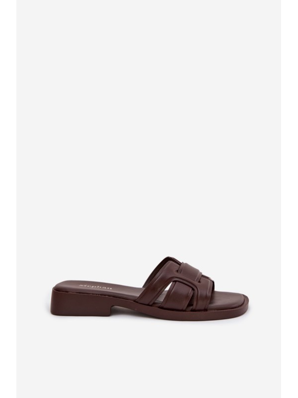 Lorania Chocolate Flat Heel Women's Slippers
