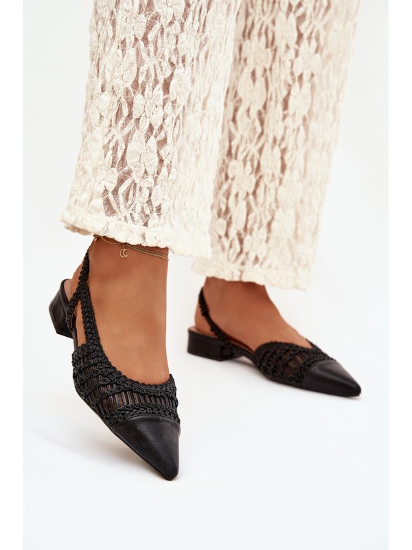 Women's Sandals With Braid On Block Black Nivorra