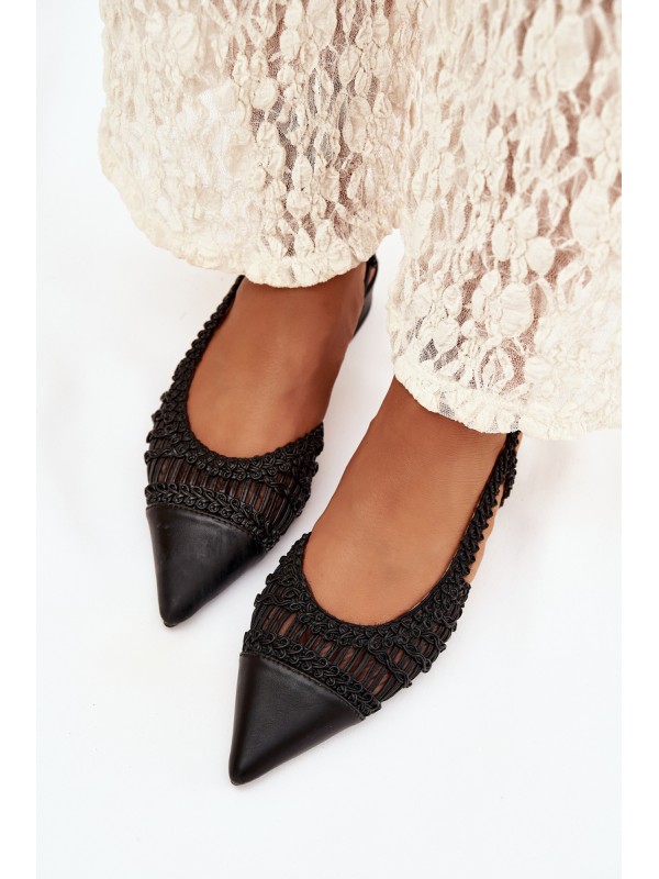 Women's Sandals With Braid On Block Black Nivorra