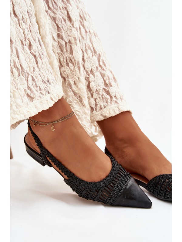 Women's Sandals With Braid On Block Black Nivorra