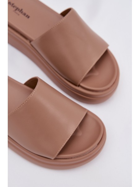 Women's Platform Slides Dark Beige Tanelisse