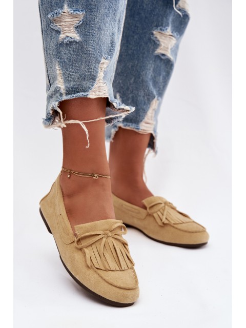 Women's Moccasins With Fringes Yellow Janelisse 2