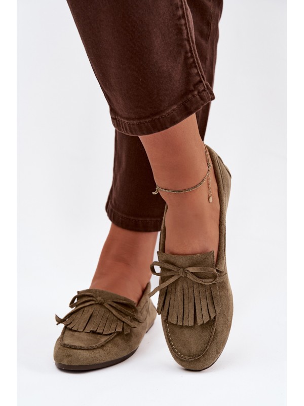 Women's Loafers with Fringes Green Janelisse 2