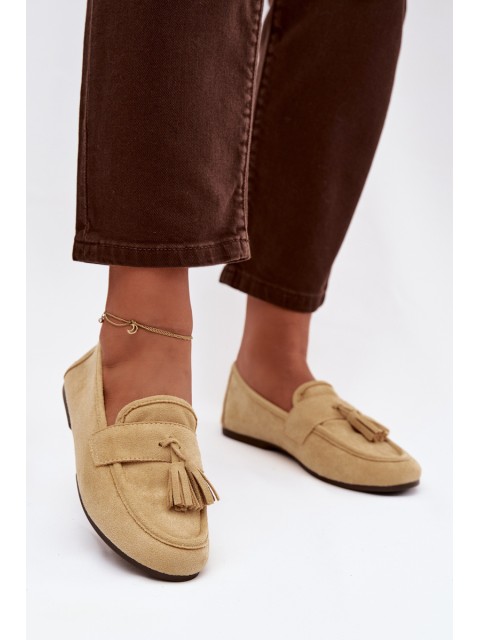 Women's Flat Loafers with Fringes Yellow Marilisse