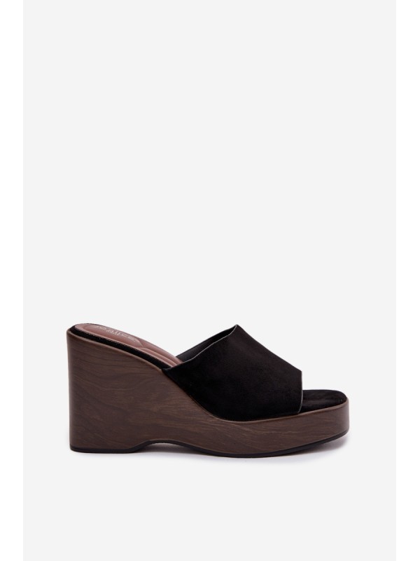 Women's Platform Flip Flops Black Ravelia