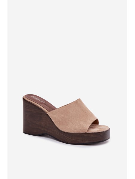 Women's Wedge Sandals Beżowe Ravelia