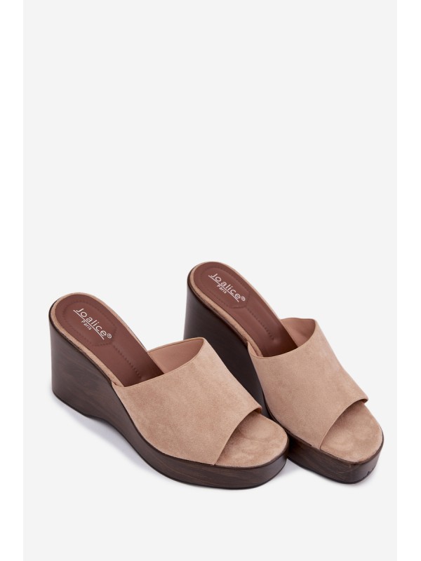 Women's Wedge Sandals Beżowe Ravelia