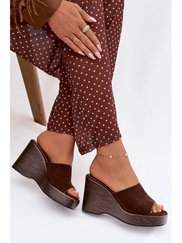 Women's Wedge Sandals Chocolate Ravelia
