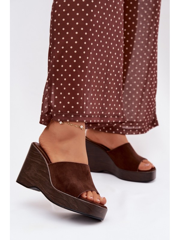 Women's Wedge Sandals Chocolate Ravelia 2