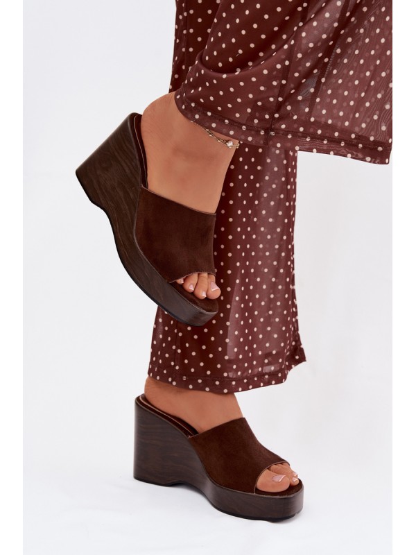 Women's Wedge Sandals Chocolate Ravelia