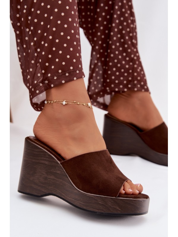 Women's Wedge Sandals Chocolate Ravelia