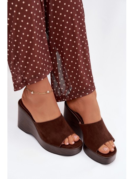 Women's Wedge Sandals Chocolate Ravelia