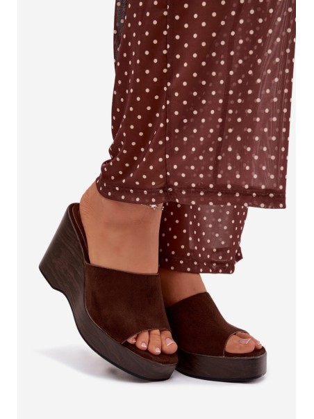 Women's Wedge Sandals Chocolate Ravelia