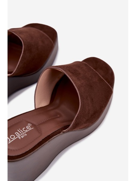Women's Wedge Sandals Chocolate Ravelia