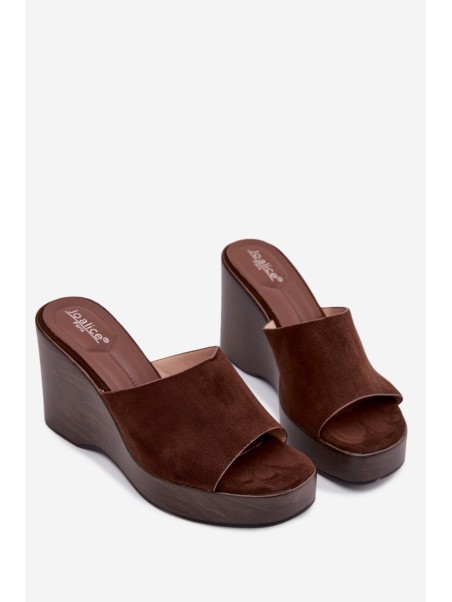 Women's Wedge Sandals Chocolate Ravelia