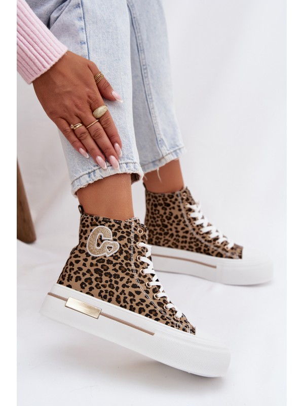 Women's Platform Sneakers Leopard Print Meloria