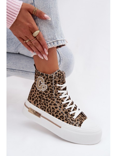 Women's Platform Sneakers Leopard Print Meloria