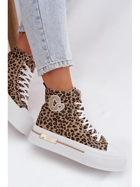 Women's Platform Sneakers Leopard Print Meloria