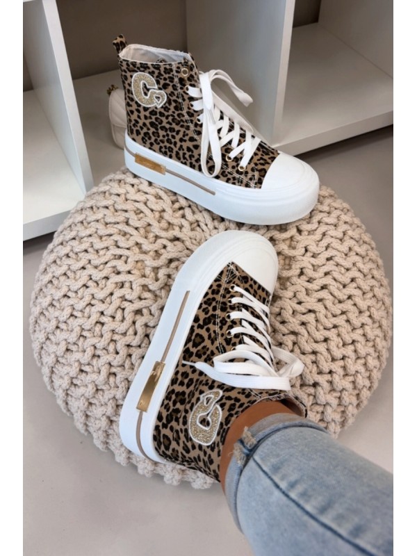 Women's Platform Sneakers Leopard Print Meloria