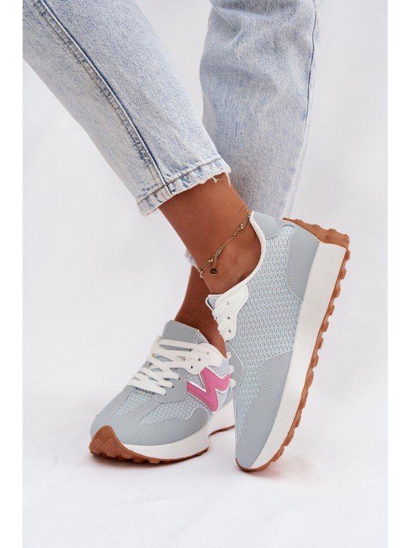 Women's Blue Platform Sneakers Janelora