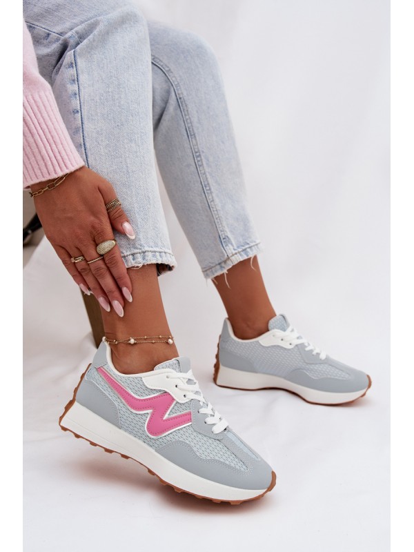 Women's Blue Platform Sneakers Janelora