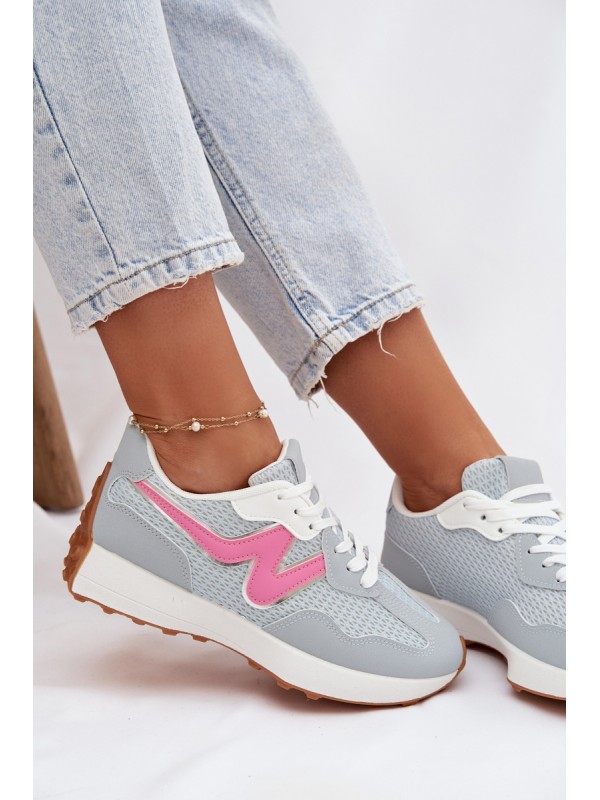 Women's Blue Platform Sneakers Janelora