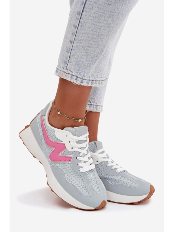 Women's Blue Platform Sneakers Janelora