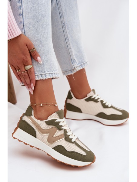 Women's Sports Shoes On Platform Green Janelora