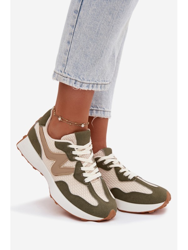 Women's Sports Shoes On Platform Green Janelora