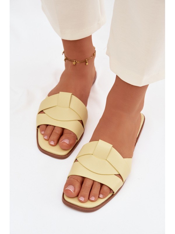 Women's Flat Yellow Strappy Sandals Marissae