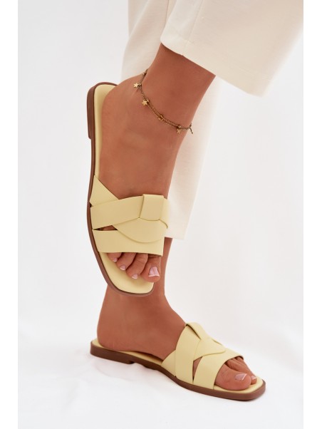 Women's Flat Yellow Strappy Sandals Marissae