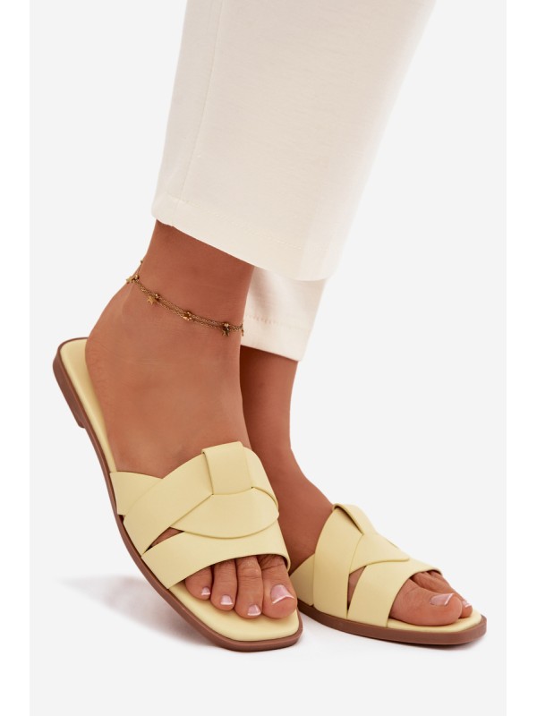 Women's Flat Yellow Strappy Sandals Marissae