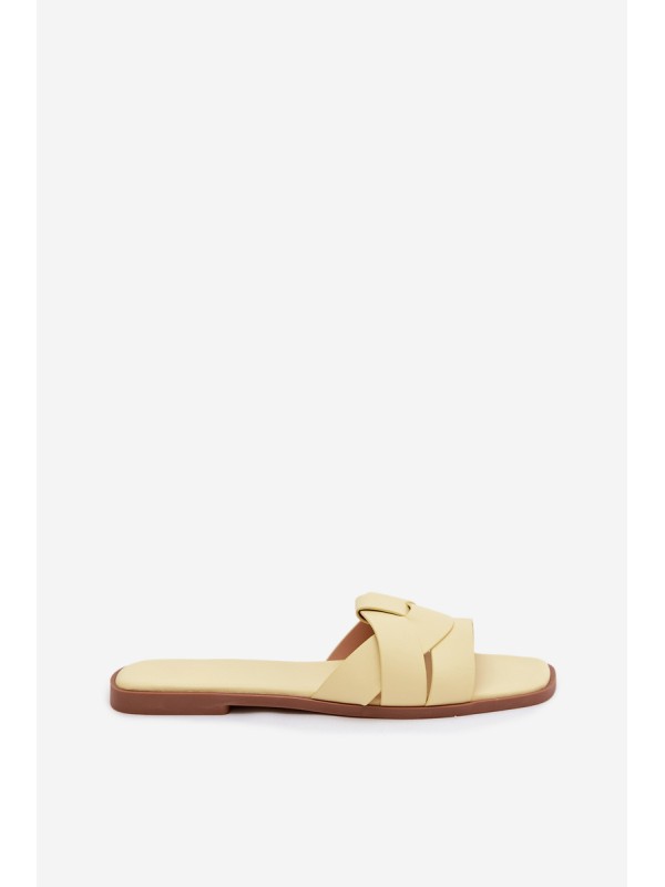 Women's Flat Yellow Strappy Sandals Marissae